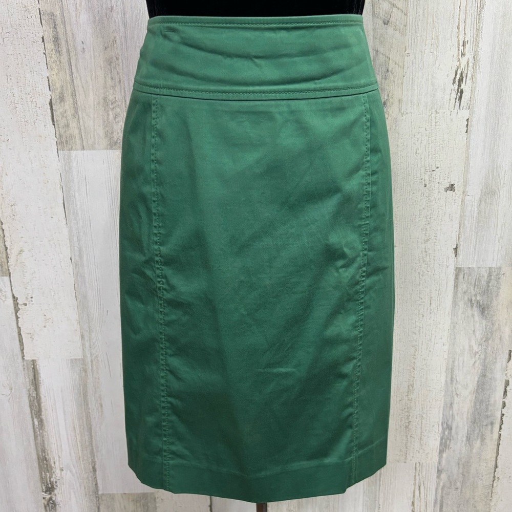 Talbots Plus Size Petite Classic Green Pencil Skirt
